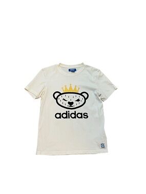 👑𝐀𝐃𝐈𝐃𝐀𝐒 𝐎𝐑𝐈𝐆𝐈𝐍𝐀𝐋𝐒 Crown Bear Graphic Tee White S 👑
